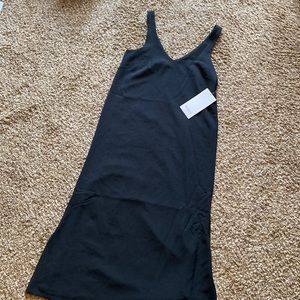 V- Neck Midi Dress - Black - size 4